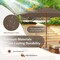 Costway 10FT Patio Wooden Market Table Umbrella Pulley with 8 Bamboo Ribs Sunshade Canopy Coffee/Gray/Navy/Wine/Beige